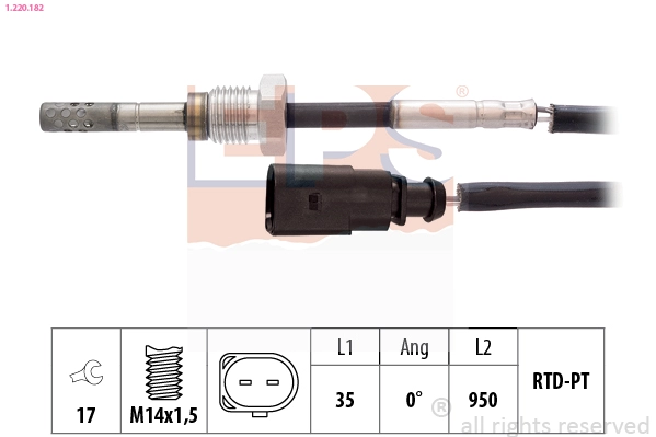 1.220.182 EPS Датчик, температура выхлопных газов (фото 2)