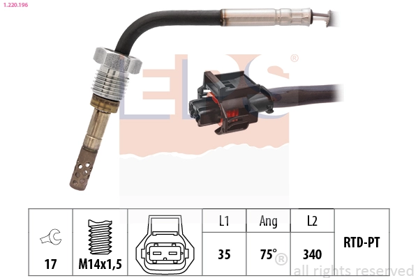 1.220.196 EPS Датчик, температура выхлопных газов (фото 2)