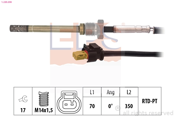 1.220.208 EPS Датчик, температура выхлопных газов (фото 2)
