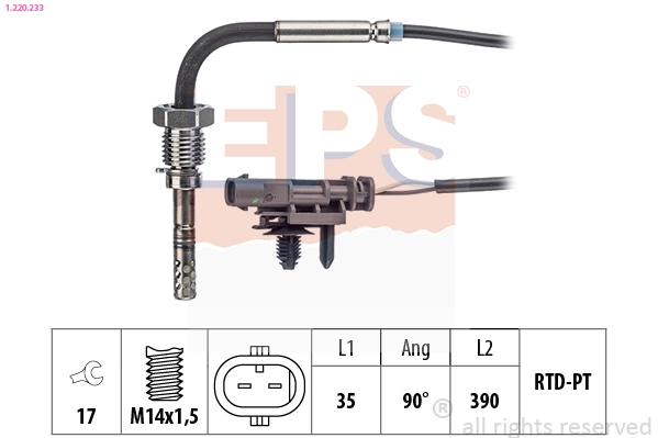 1.220.233 EPS Датчик, температура выхлопных газов (фото 2)