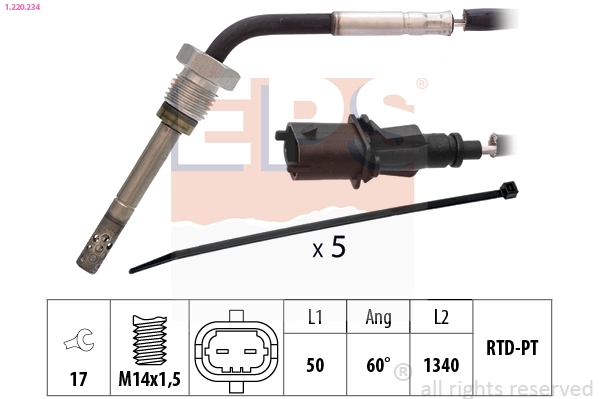 1.220.234 EPS Датчик, температура выхлопных газов (фото 2)