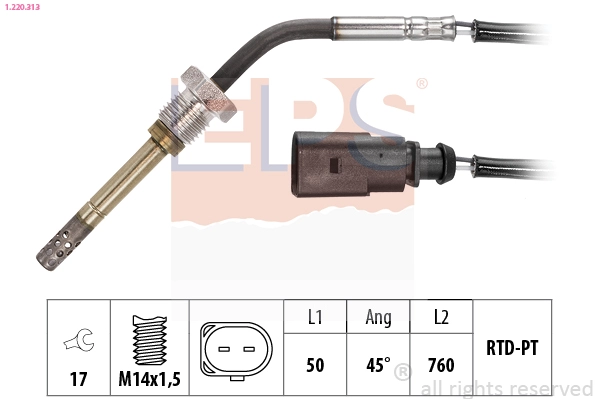 1.220.313 EPS Датчик, температура выхлопных газов (фото 2)