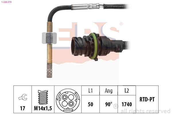 1.220.379 EPS Датчик, температура выхлопных газов (фото 2)