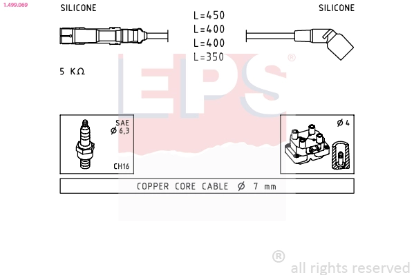 1.499.069 EPS Комплект проводов зажигания (фото 2)