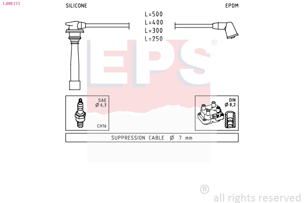 1.499.111 EPS Комплект проводов зажигания (фото 2)