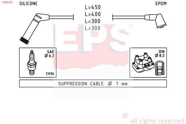 1.499.235 EPS Комплект проводов зажигания (фото 2)
