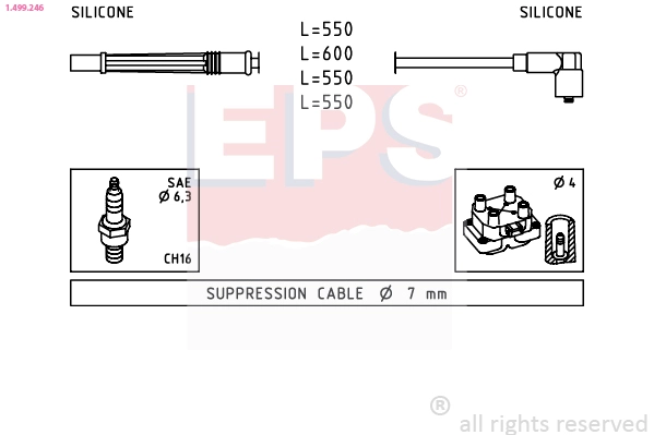 1.499.246 EPS Комплект проводов зажигания (фото 2)