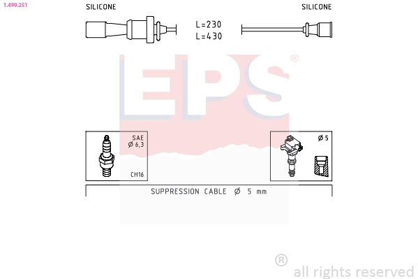 1.499.251 EPS Комплект проводов зажигания (фото 2)