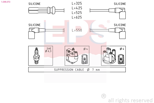 1.500.372 EPS Комплект проводов зажигания (фото 2)