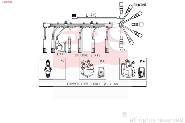 1.500.597 EPS Комплект проводов зажигания (фото 2)