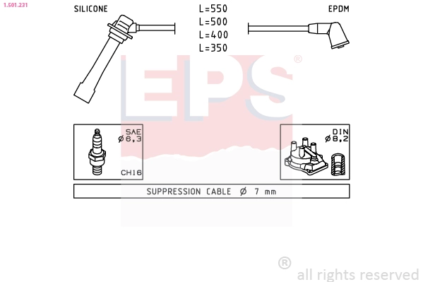1.501.231 EPS Комплект проводов зажигания (фото 2)