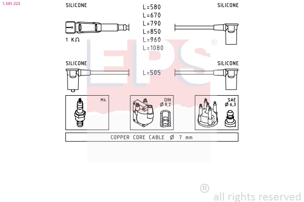 1.501.323 EPS Комплект проводов зажигания (фото 2)