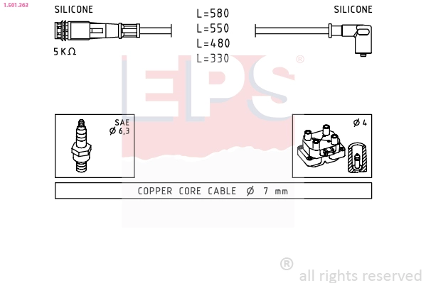 1.501.363 EPS Комплект проводов зажигания (фото 2)
