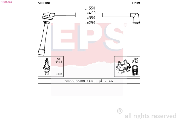 1.501.385 EPS Комплект проводов зажигания (фото 2)