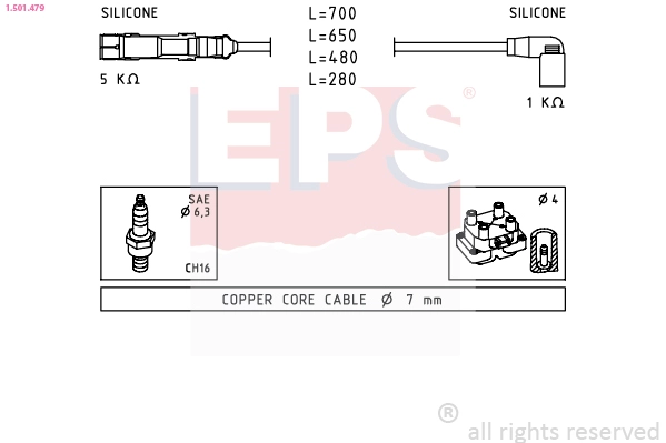 1.501.479 EPS Комплект проводов зажигания (фото 2)