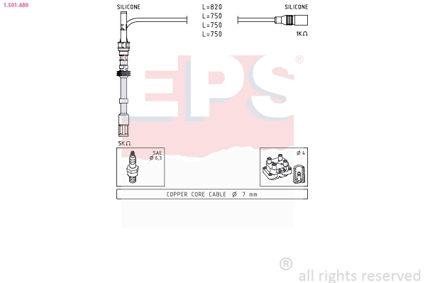 1.501.489 EPS Комплект проводов зажигания (фото 2)