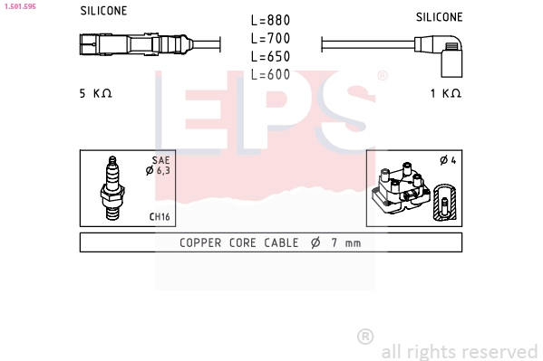 1.501.595 EPS Комплект проводов зажигания (фото 2)