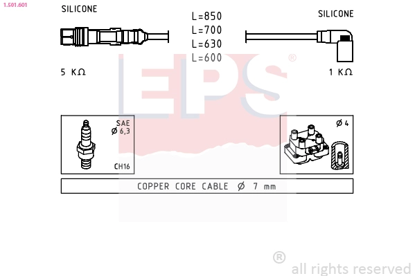 1.501.601 EPS Комплект проводов зажигания (фото 2)