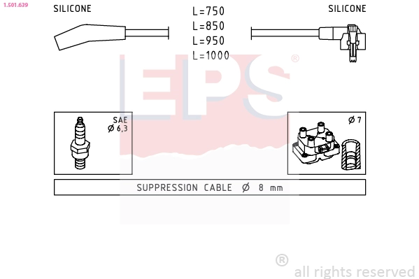1.501.639 EPS Комплект проводов зажигания (фото 2)