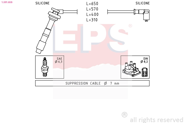 1.501.658 EPS Комплект проводов зажигания (фото 2)