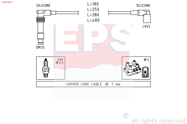 1.501.677 EPS Комплект проводов зажигания (фото 2)