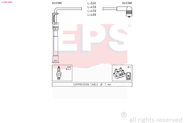 1.501.681 EPS Комплект проводов зажигания (фото 2)