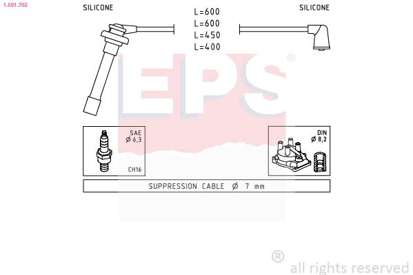 1.501.702 EPS Комплект проводов зажигания (фото 2)