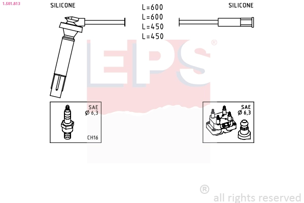 1.501.813 EPS Комплект проводов зажигания (фото 2)