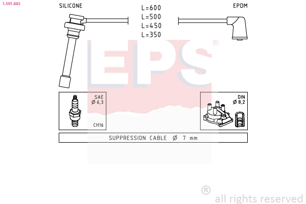 1.501.882 EPS Комплект проводов зажигания (фото 2)