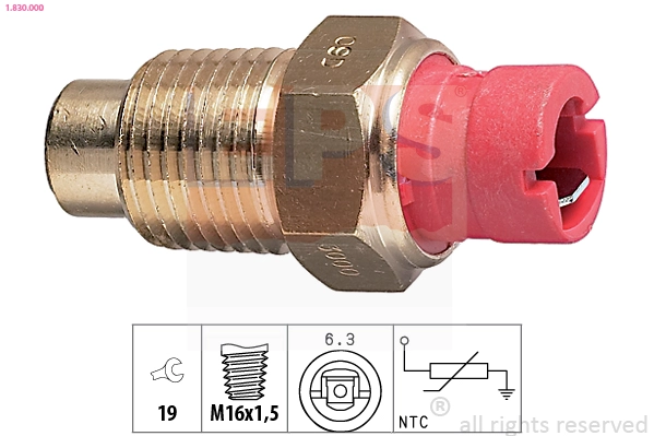 1.830.000 EPS Датчик, температура охлаждающей жидкости (фото 2)