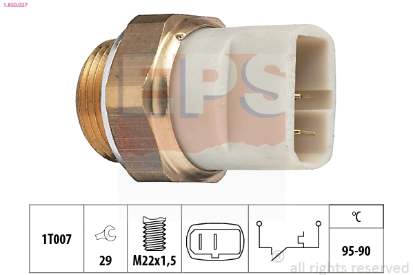 1.850.027 EPS Термовыключатель, вентилятор радиатора (фото 2)