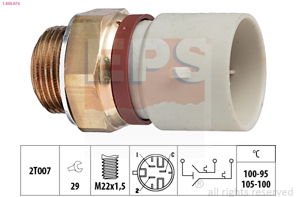 1.850.674 EPS Термовыключатель, вентилятор радиатора (фото 2)