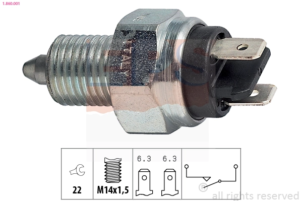 1.860.001 EPS Выключатель, фара заднего хода (фото 2)