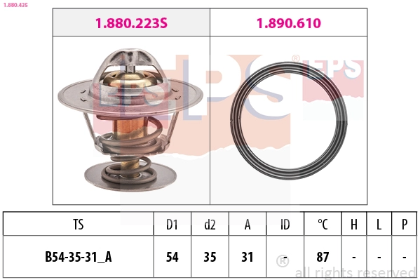 1.880.435 EPS Термостат, охлаждающая жидкость (фото 2)