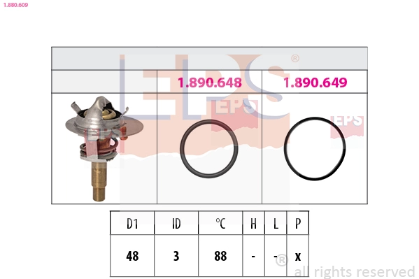1.880.609 EPS Термостат, охлаждающая жидкость (фото 2)