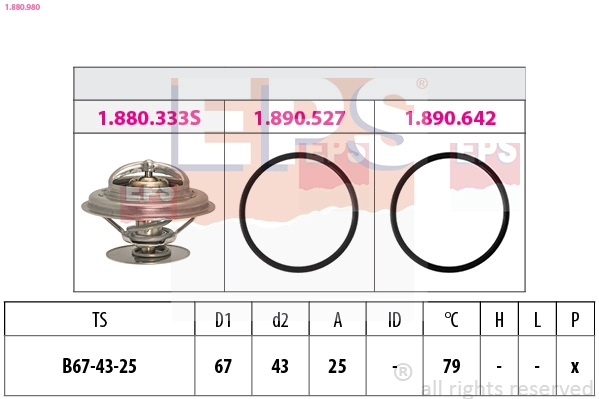 1.880.980 EPS Термостат, охлаждающая жидкость (фото 2)