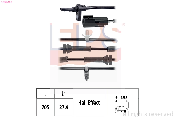 1.960.212 EPS Датчик, частота вращения колеса (фото 2)