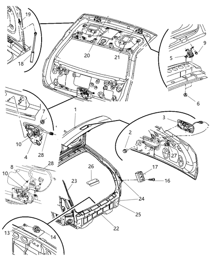 4589626AA CHRYSLER Амортизатор крышки багажника хечбек (фото 6)