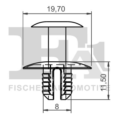 11-20017.5 FA1/FISCHER Зажим, молдинг / защитная накладка (фото 1)