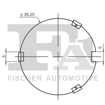 11-10037.5 FA1/FISCHER Зажим, молдинг / защитная накладка (фото 1)