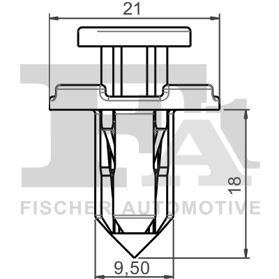 72-20002.25 FA1/FISCHER Зажим, молдинг / защитная накладка (фото 1)