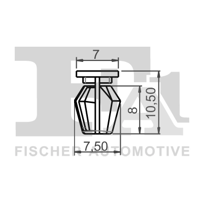 21-10028.25 FA1/FISCHER Зажим, молдинг / защитная накладка (фото 1)