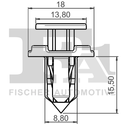 74-20003.5 FA1/FISCHER Зажим, молдинг / защитная накладка (фото 1)