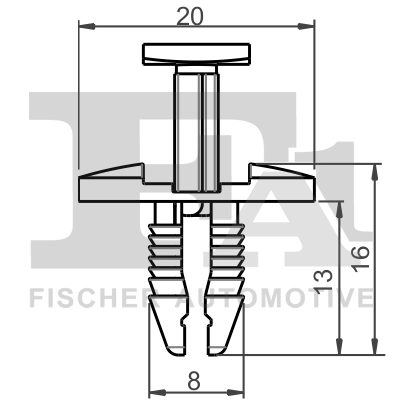 21-20009.5 FA1/FISCHER Зажим, молдинг / защитная накладка (фото 1)