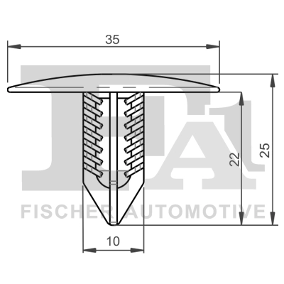 22-10004.25 FA1/FISCHER Зажим, молдинг / защитная накладка (фото 1)