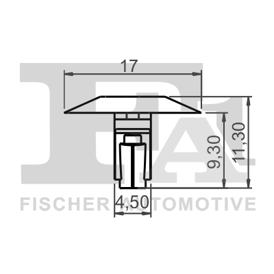 21-10017.10 FA1/FISCHER Зажим, молдинг / защитная накладка (фото 1)