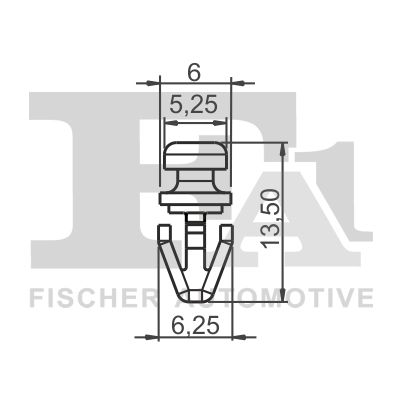 13-40010.25 FA1/FISCHER Зажим, молдинг / защитная накладка (фото 1)