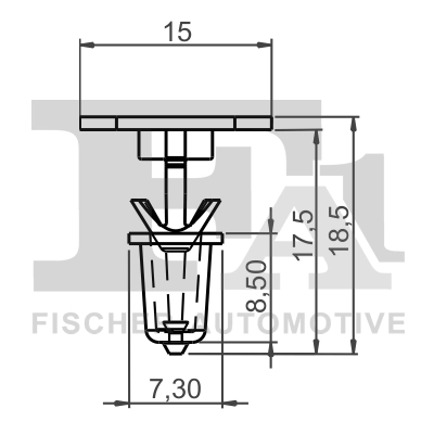 11-10012.25 FA1/FISCHER Зажим, молдинг / защитная накладка (фото 1)