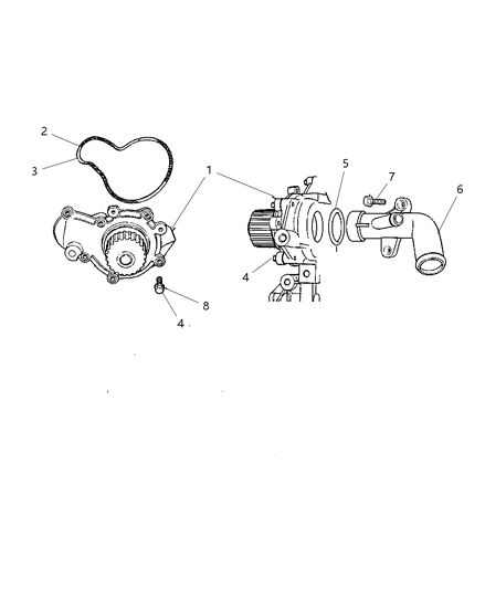 4663732AD CHRYSLER Pump-water (фото 6)