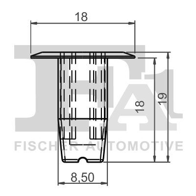 75-60001.25 FA1/FISCHER Зажим, молдинг / защитная накладка (фото 2)